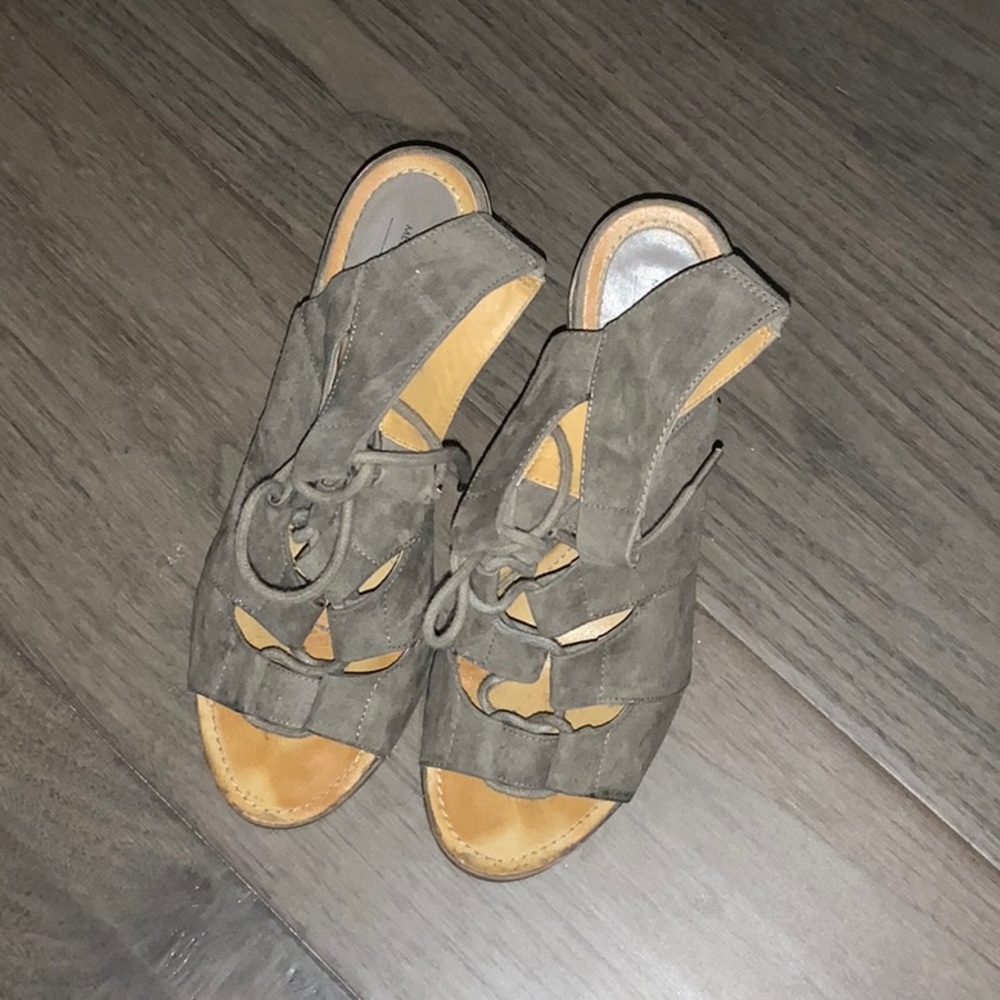 Lace up wedges